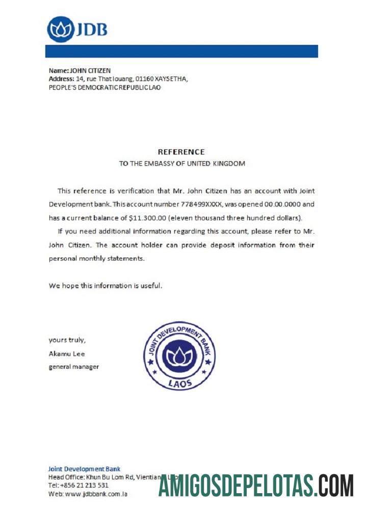 Referência do Banco Conjunto de Desenvolvimento do Laos modelo